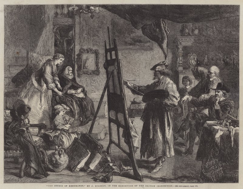Rembrandt'ın Stüdyosu by John Gilbert