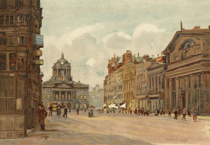 Liverpool: Castle Street (renkli taş) by John Glynn