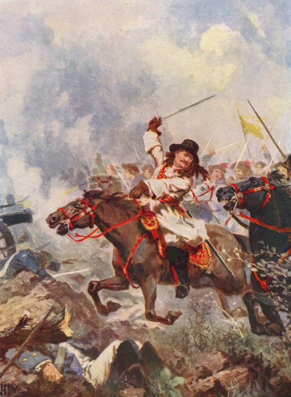 Büyük Seçmen Frederick William, Fehrbellin#39;de (renkli litho) by John Harris Valda