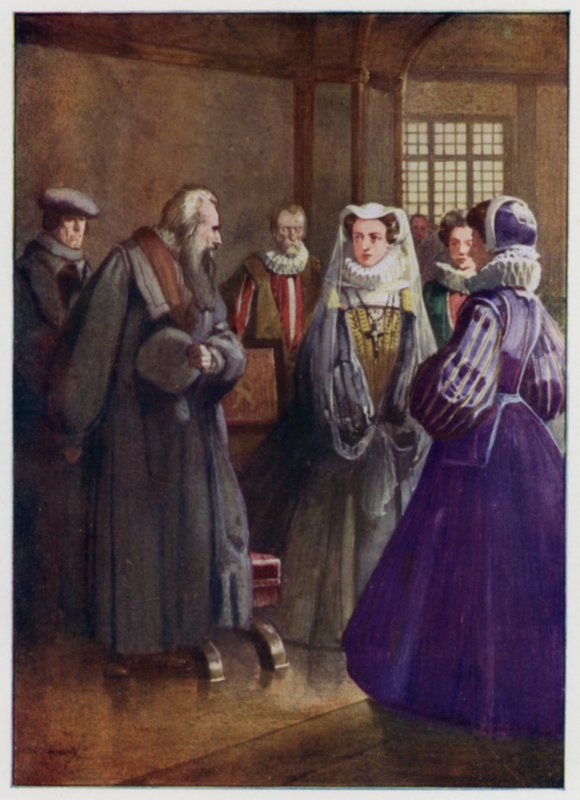 Presbiteryen reformcu John Knox, İskoç Kraliçesi Mary ile görüştü by John Hassall