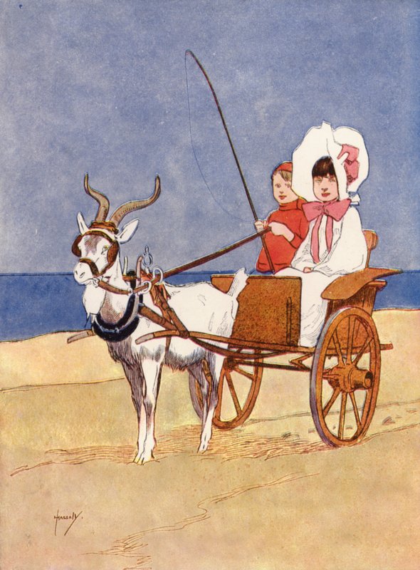 "Reggie Amca bizim için keçi sandalyesini kiraladı" (renkli taş) by John Hassall