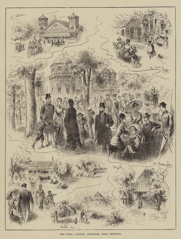 Brighton yakınlarındaki İsviçre Bahçeleri, Shoreham by John Jellicoe