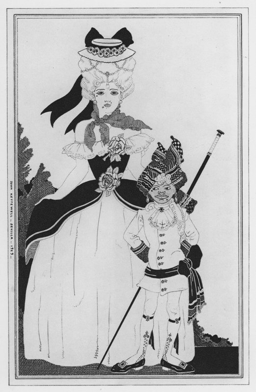 William Congreve (lito) tarafından Love for Love için illüstrasyon by John Kettelwell