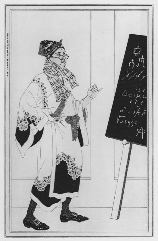 William Congreve (lito) tarafından Love for Love için illüstrasyon by John Kettelwell