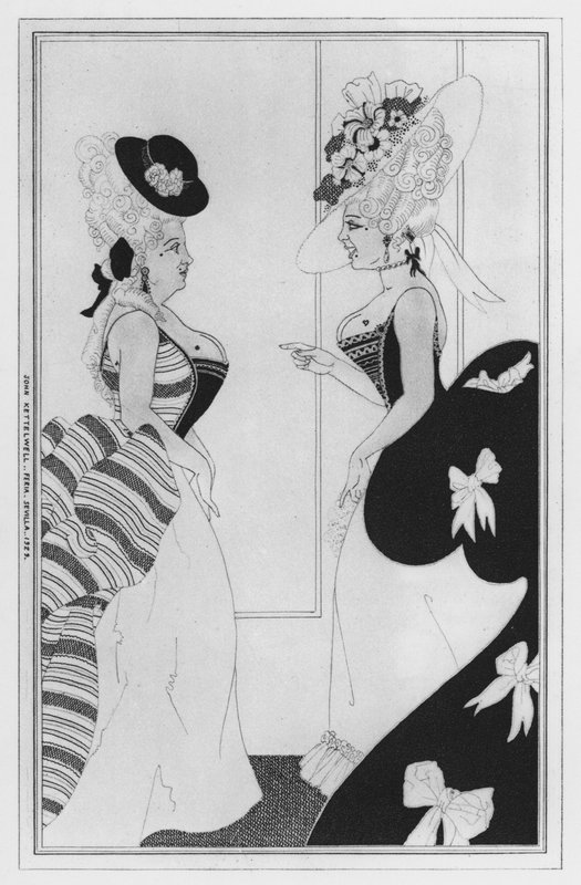 William Congreve (lito) tarafından Love for Love için illüstrasyon by John Kettelwell