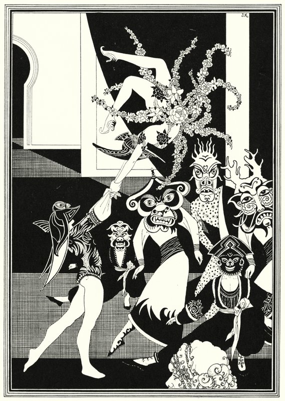 Alaaddin'in Hikâyesi ve Harika Lamba (lito) için İllüstrasyon by John Kettelwell