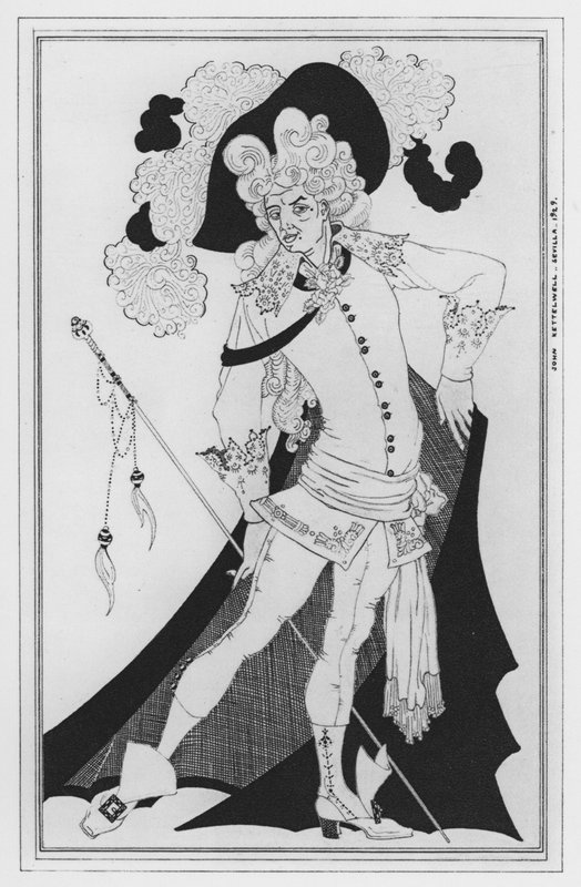William Congreve (lito) tarafından The Way of the World için illüstrasyon by John Kettelwell