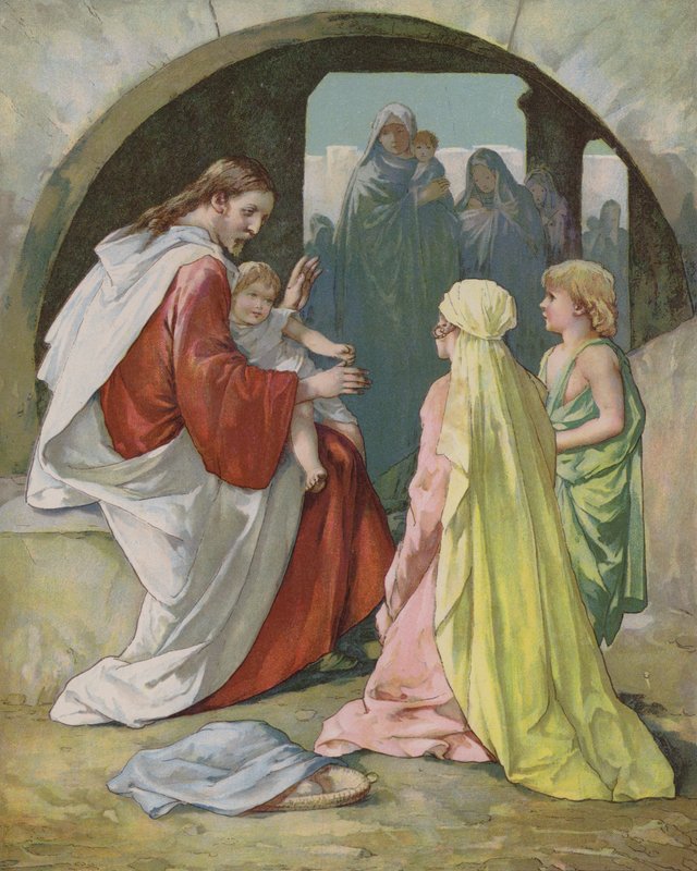 Küçük Çocukları kutsayan İsa by John Lawson