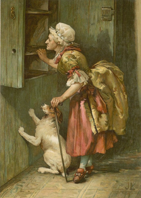 Yaşlı Anne Hubbard (chromolitho) by John Lawson