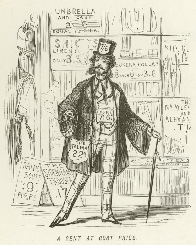A Gent at Cost Price  by John Leech
