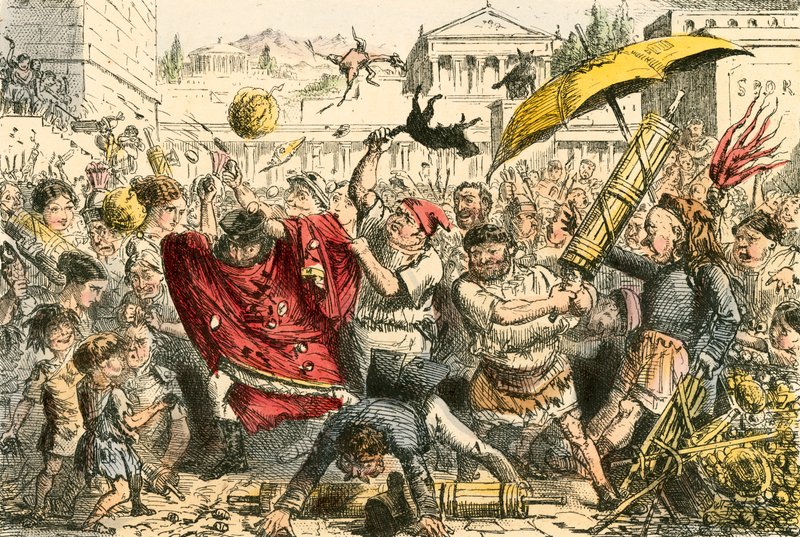 Appius Claudius halk tarafından cezalandırıldı by John Leech