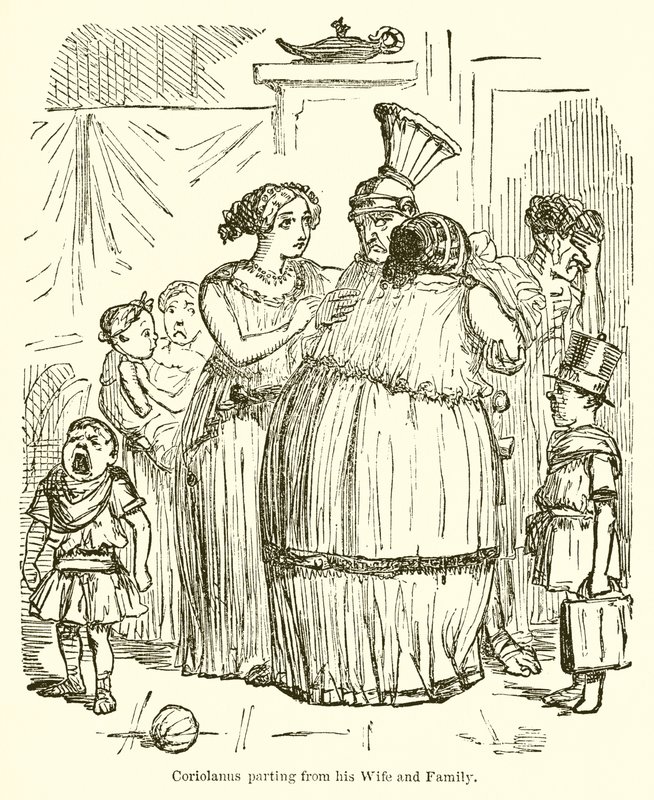 Coriolanus Karısından ve Ailesinden Ayrılırken by John Leech