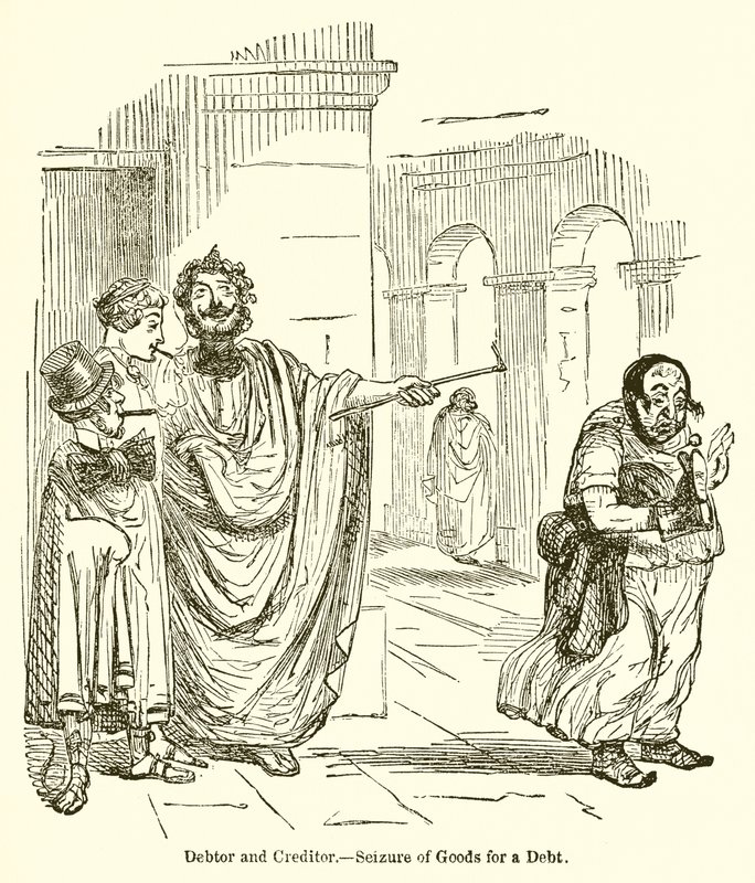 Borçlu ve Alacaklı.--Borç için Mallara El Koyma by John Leech