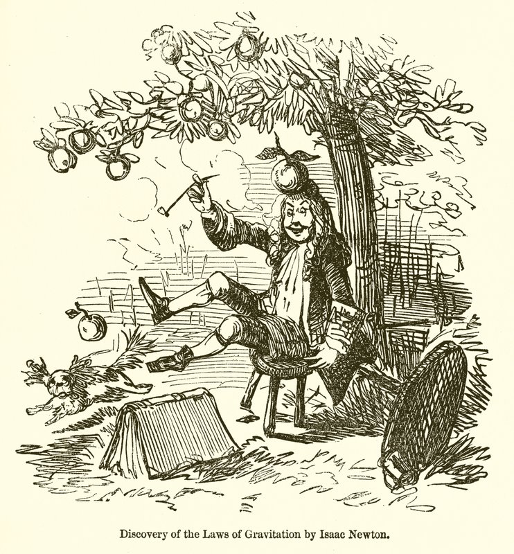 Discovery of the Laws of Gravitation by Isaac Newton  by John Leech