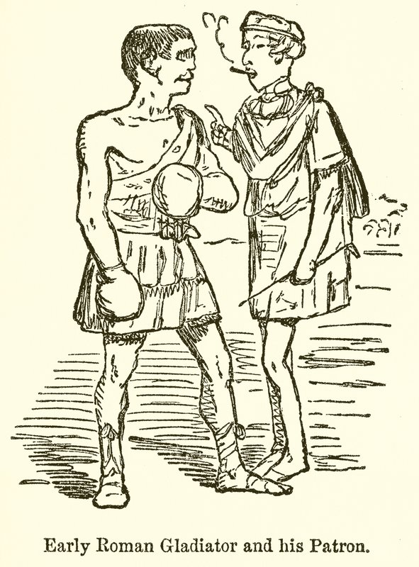 Erken Roma Gladyatörü ve Patronu by John Leech