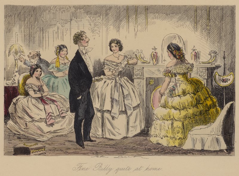 Güzel Billy oldukça evde by John Leech