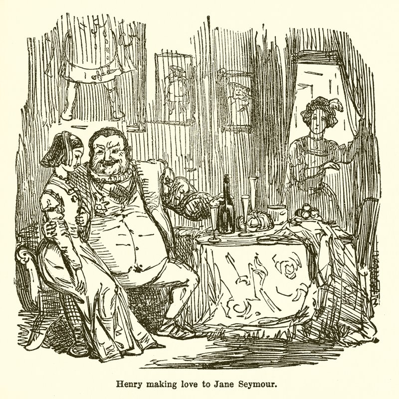Henry making Love to Jane Seymour  by John Leech