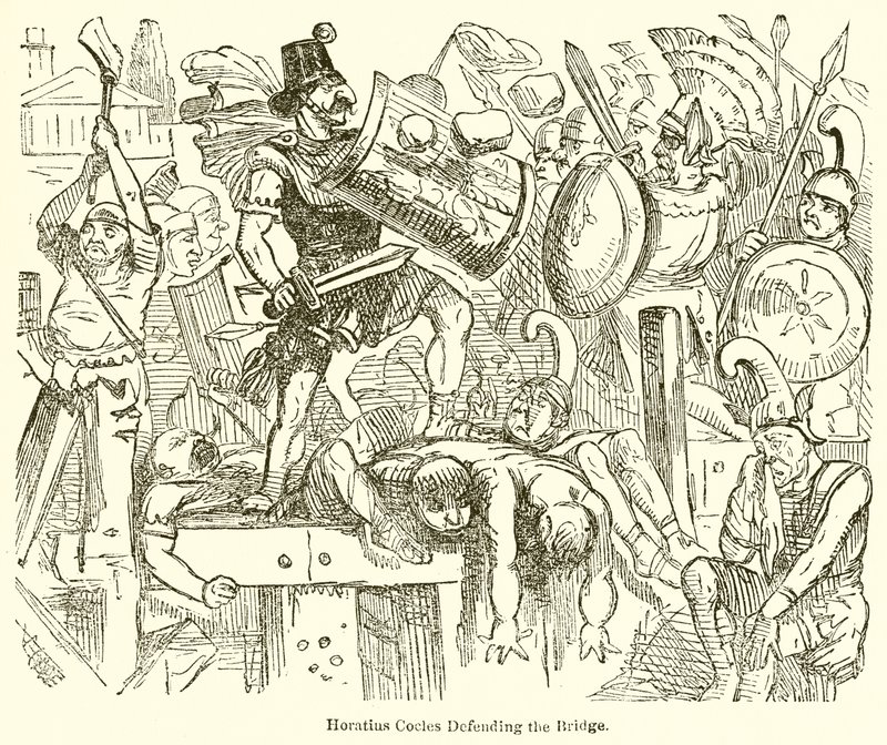 Horatius Cocles, Köprüyü Savunuyor by John Leech