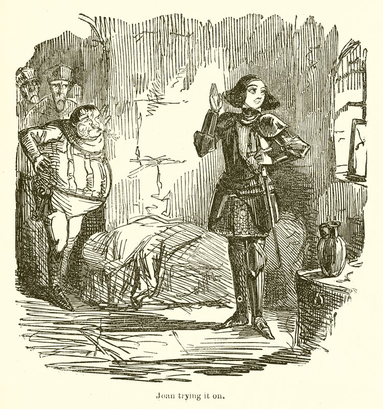 Joan üzerinde çalışıyor by John Leech