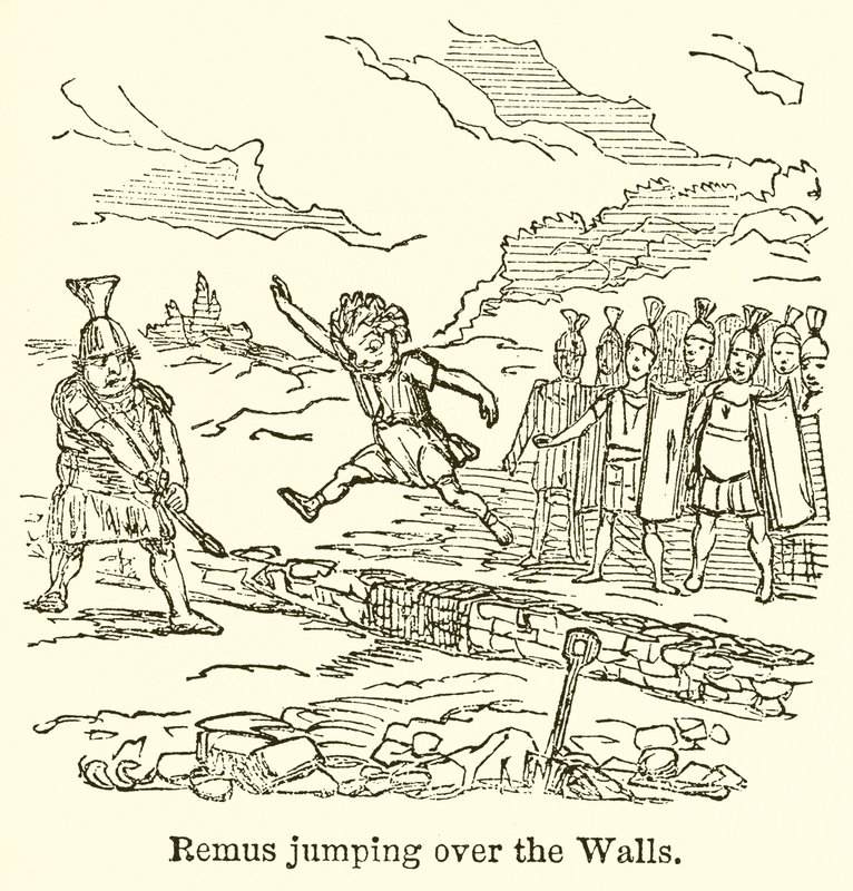Remus Jumping over the Walls  by John Leech