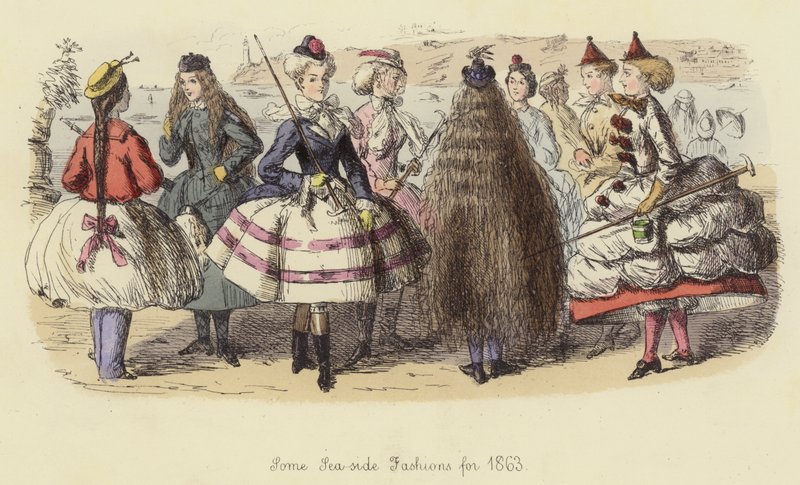 1863 için Bazı Deniz Kenarı Modaları by John Leech