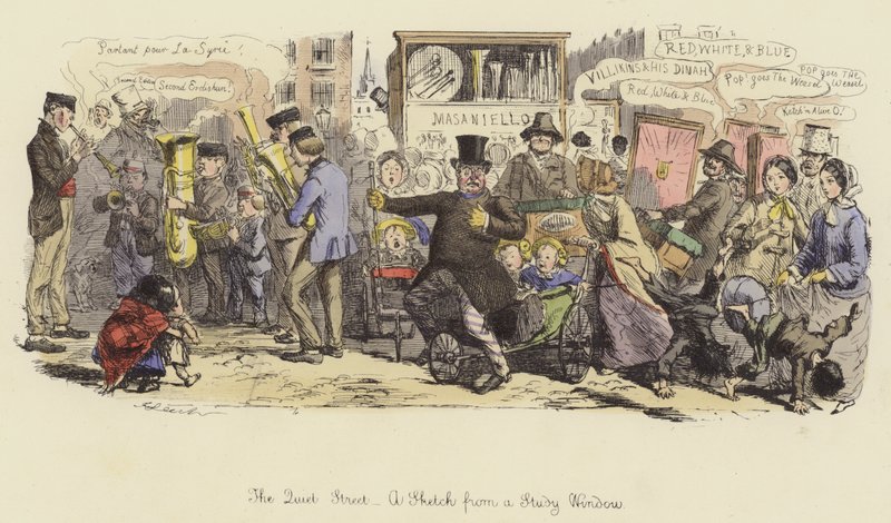 Sessiz Sokak, Çalışma Penceresinden Bir Eskiz by John Leech
