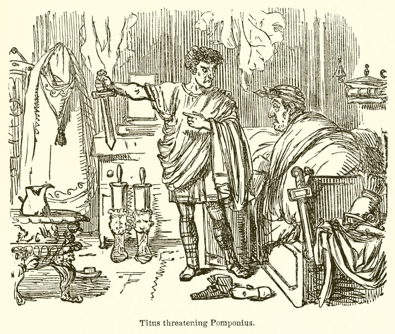 Titus Threatening Pomponius  by John Leech