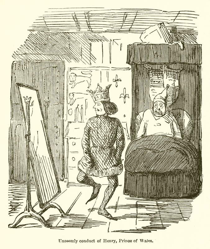 Unseemly Conduct of Henry, Prince of Wales  by John Leech