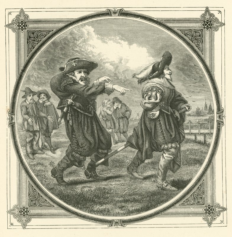 Kambur kendi kamburunu değil, komşusunun kamburunu görür (gravür) by John Leighton