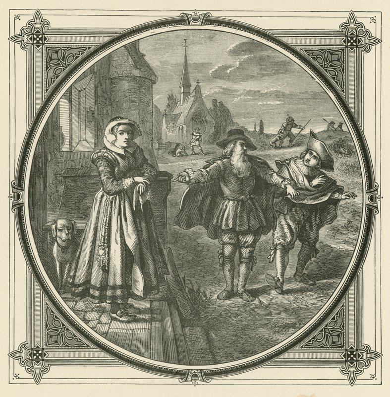 İsteksiz tazılarla tavşan yakalamak zordur (gravür) by John Leighton