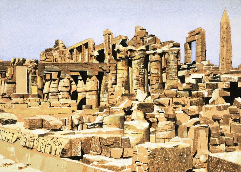 Karnak Amun Tapınağı kalıntıları by John Marshall