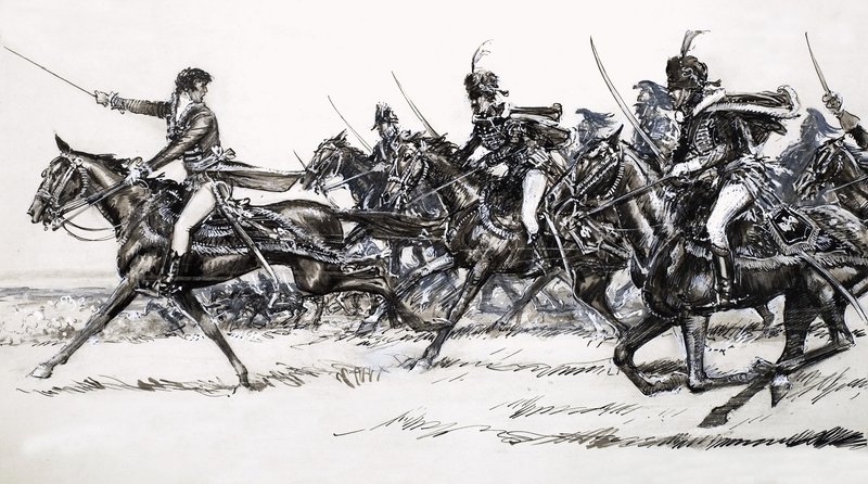 Süvari hücumu by John Millar Watt