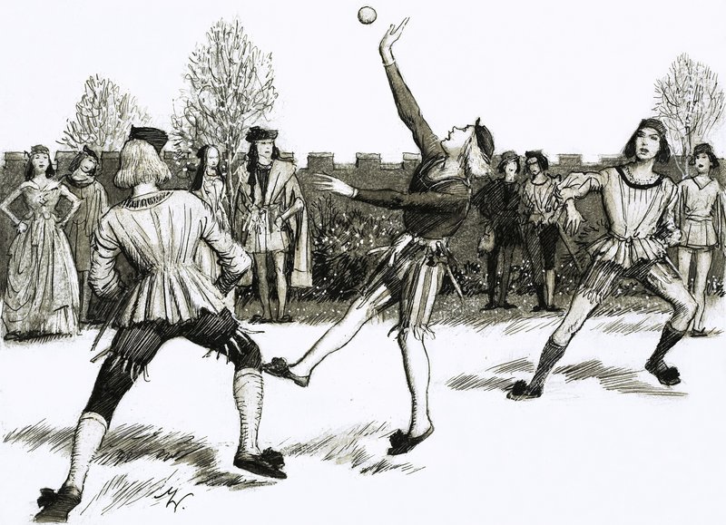 Jeu de Paume, bir tür hentbol by John Millar Watt