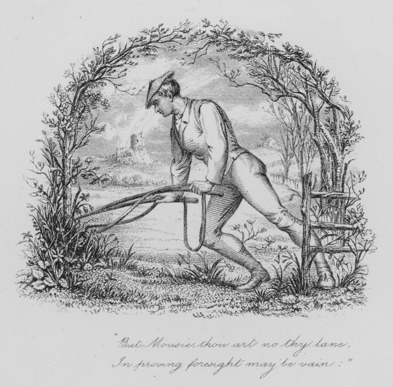 Robert Burns: Bir Fareye (gravür) by John Moyr (attr.to) Smith