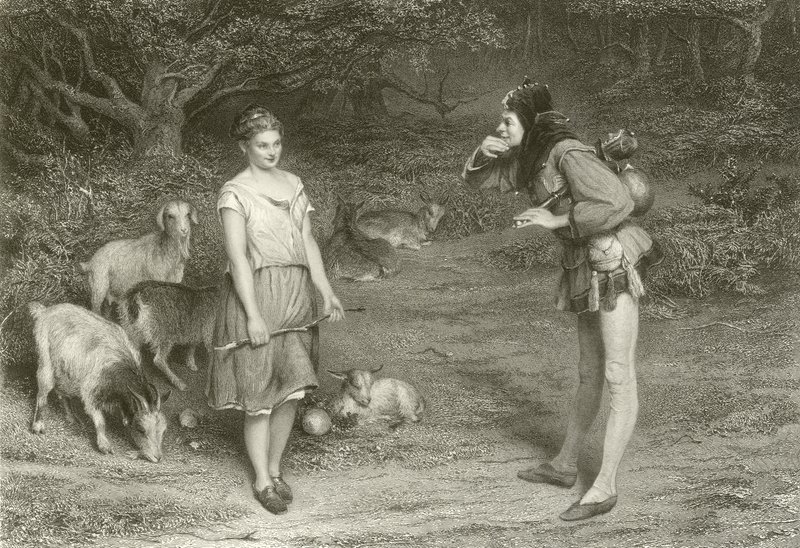 Touchstone and Audrey  by John Pettie