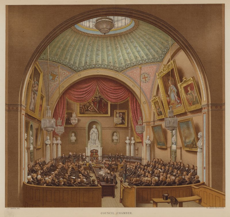 Konsey Odası, Guildhall, Londra Şehri (renkli taş) by John Phillipp Emslie