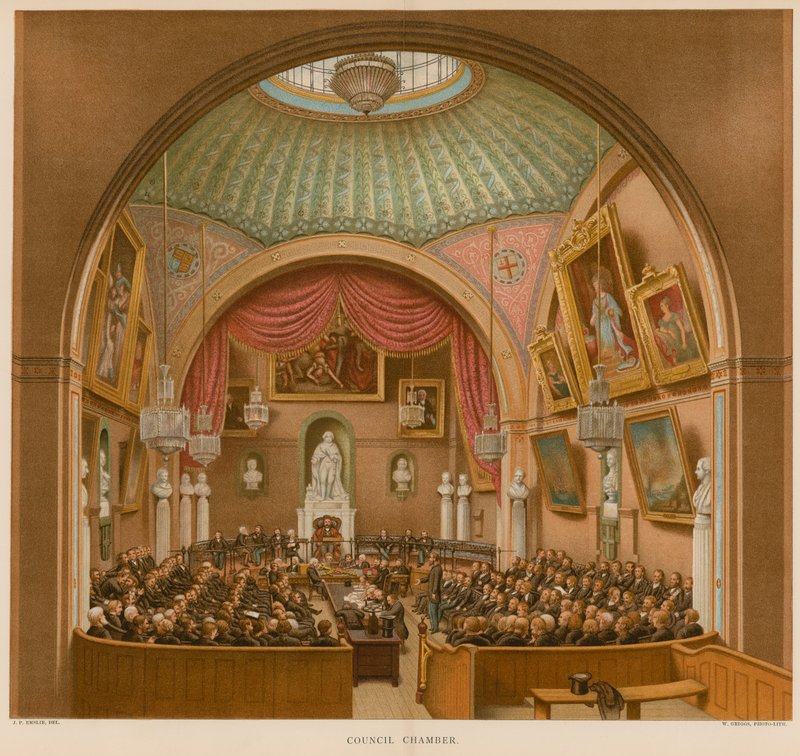 Konsey Odası, Guildhall, Londra by John Phillipp Emslie
