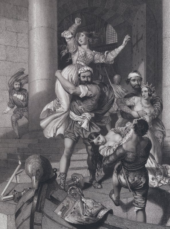 Venedikli gelinlerin kaçırılması (gravür) by John Rogers (after) Herbert