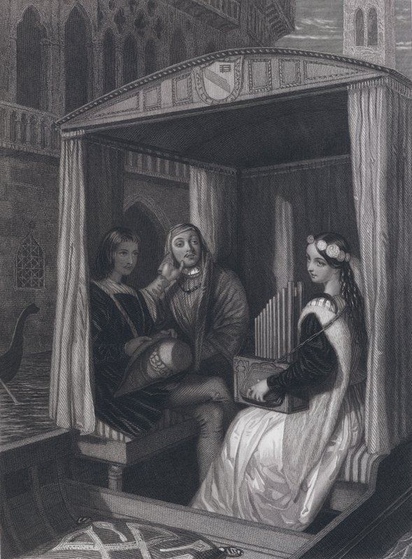 Leydi Viola ve öğretmenleri (gravür) by John Rogers (after) Herbert