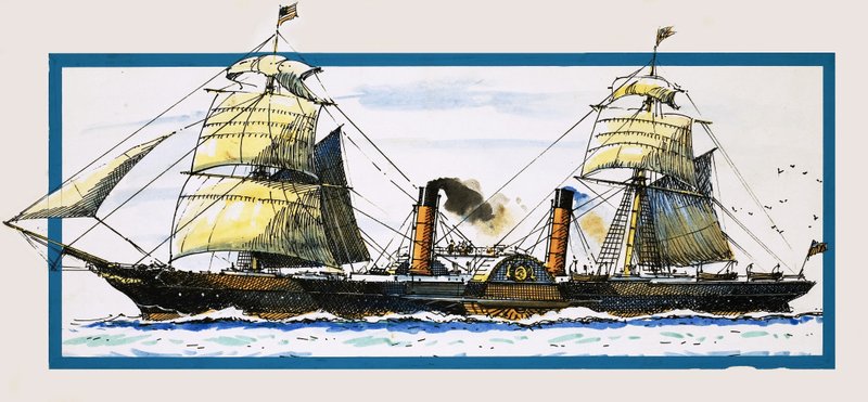İngiliz kürekli buharlı gemisi Persia by John S. Smith
