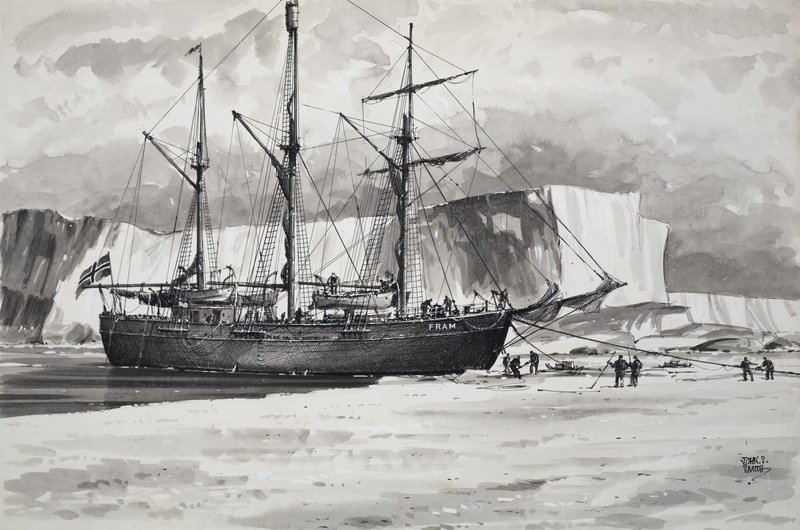 The Fram (kağıt üzerine guaj) by John S. Smith