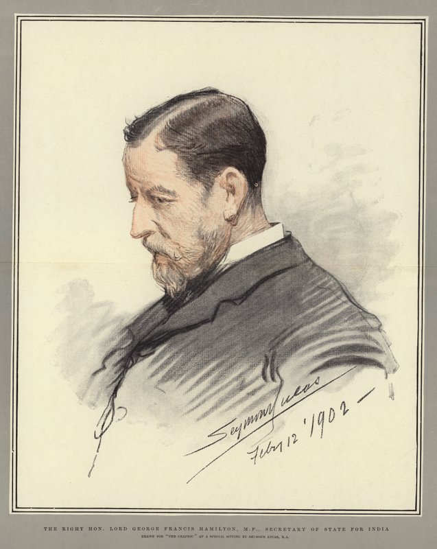 Çok Sayın Lord George Francis Hamilton, Milletvekili, Hindistan Dışişleri Bakanı by John Seymour Lucas