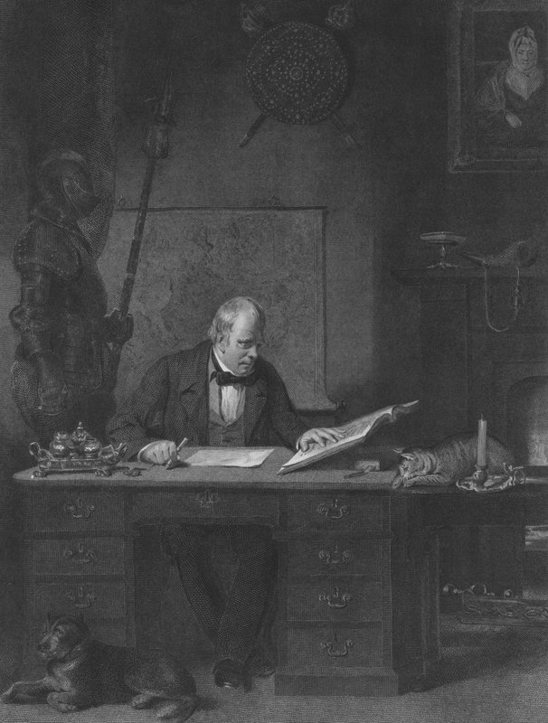 Sir Walter Scott Çalışmasında, Castle Street, Edinburgh by John Watson Gordon