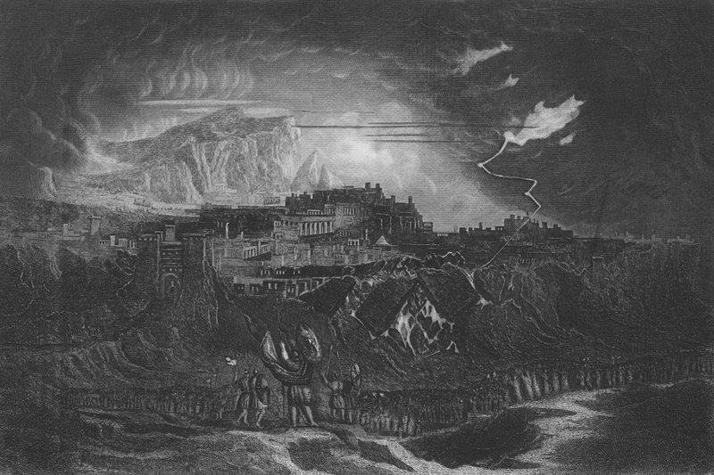 Jericho Duvarlarının Çöküşü by John after Martin