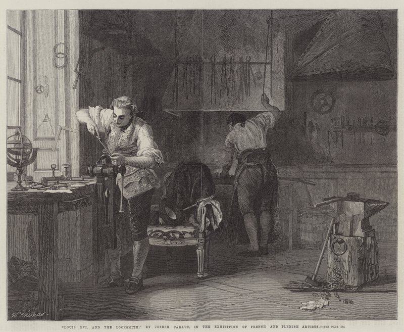 Louis XVI ve Çilingir by Joseph Caraud