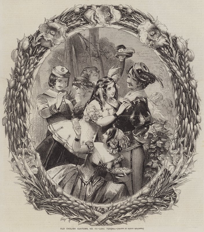 Eski İngiliz Gelenekleri, Aşk Simgeleri by Joseph Kenny Meadows