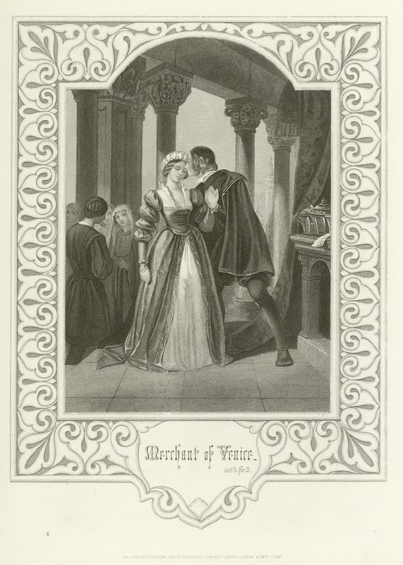 The Merchant of Venice, Act III, scene ii  by Joseph Kenny Meadows