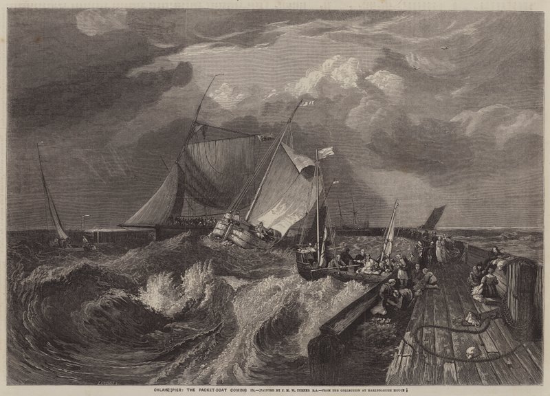 Calais İskelesi, Paket Tekne geliyor by Joseph Mallord William Turner