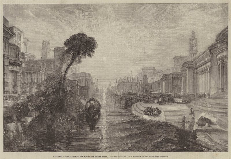 Kartaca, Dido Filonun Ekipmanını Yönetiyor by Joseph Mallord William Turner