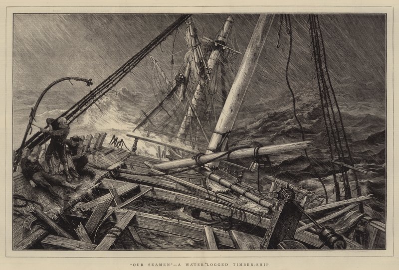Denizcilerimiz, Suda Kalmış Kereste Gemisi by Joseph Nash